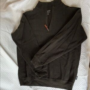 Men's Woolrich Dark Brown Half-Zip Sweater